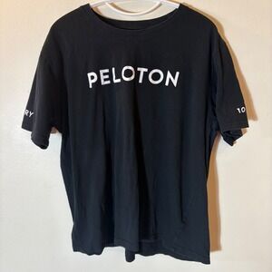 Peloton Century Club 100 Mens Large Black Short Sleeve Graphic T-Shirt Cotton